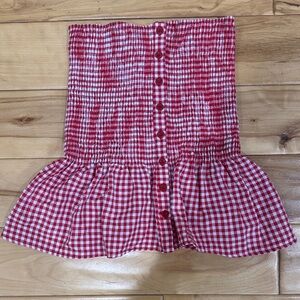 Amazon‎ Red Checkered Mini Skirt